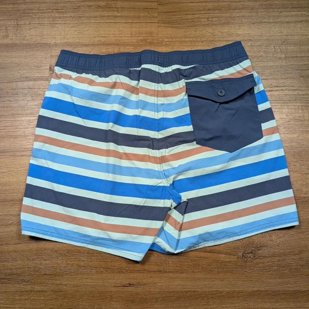Patagonia Wavefarer Volley Shorts Men's Size XL Striped Board Swim Trunks